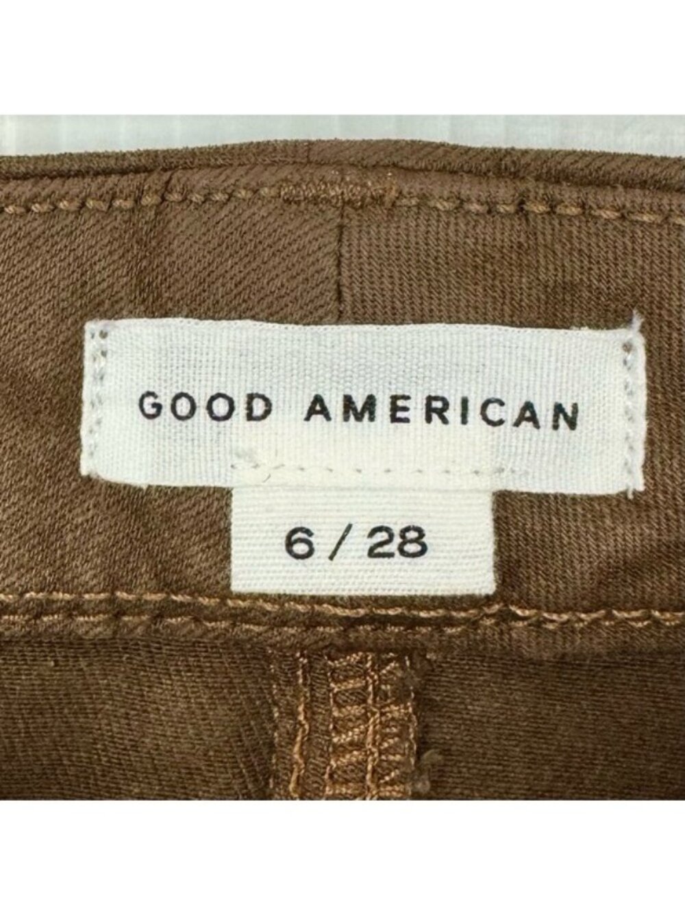 Good American GOOD LEGS COATED STRAIGHT JEANS LIGHT MOCHA 28 - Picture 11 of 14